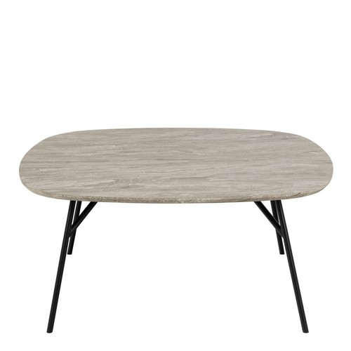 Black Ceramic Coffee Table - 120cm Modern Rectangular Living Room Table - Picture 2 of 6