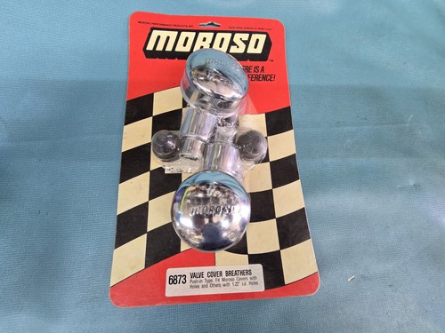 NOS MOROSO CHROME VALVE COVER BREATHERS NEW VINTAGE OIL CAP 6873 DAY 2! - Bild 5 von 6