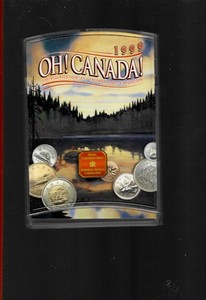 1999 OH! Canada! 7 pc.  BU Uncirculated Coin set! Hard plastic display and COA!