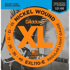 D'Addario EXL110-E : Light Electric Guitar Strings Bonus High E String 10-46