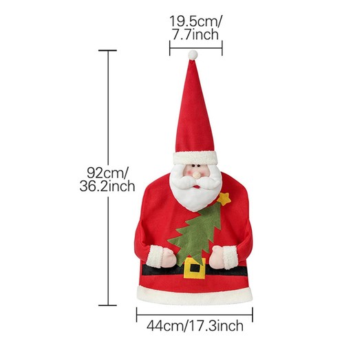 Christmas Seat Covers Christmas Chair Slipcover Ornaments Decor Christmas Santa - Picture 2 of 7