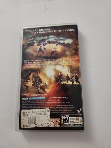 God of War: Chains of Olympus (Sony PSP, 2008) con manuale - Foto 10 di 10
