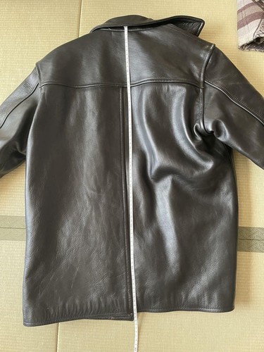 CALEE Horsehide Leather Single Car Coat size L - Picture 6 of 16
