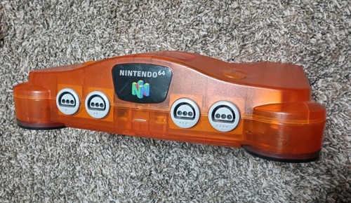 Nintendo N64 Funtastic Fire Orange OEM Console & Controller Cables Translucent - Picture 3 of 24