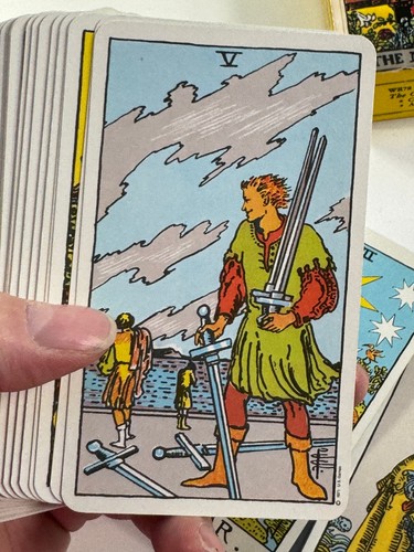 Mazo de cartas del tarot 1971 Arthur Waite Rider de colección con caja e instalación completa - Imagen 14 de 16
