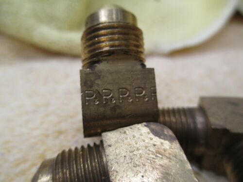 (4) Parker 1/4 NPT x 3/8 Sae 45 Degree Flare, Elbow, Brass, Male Both Sides, H4 - Picture 2 of 10