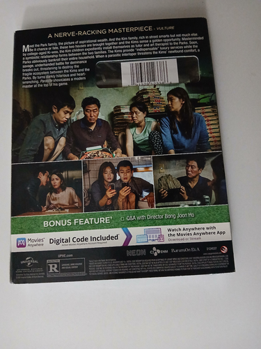"PARASITE" blu-ray + digital code ... "brand new, sealed, never opened" - Foto 2 di 3