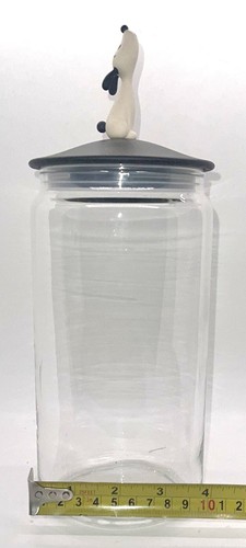Alessi Lula AMMI21 RO Lulàjar Glass Dog Food Container Thermoplastic Resin Lid - Picture 15 of 15