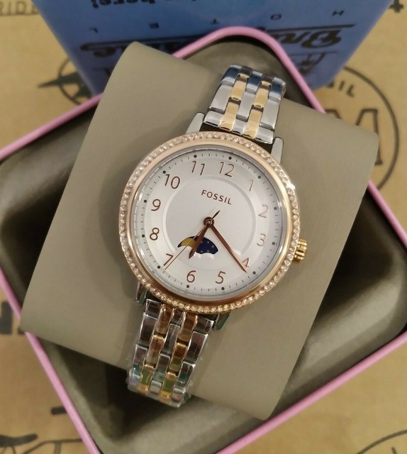 Fossil Reid Womens Moon Dial Watch Two 