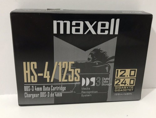 NEW SEALED MAXELL DDS3 4mm DATA Cartridge 125M/12Gb HS4/125S - Picture 1 of 3