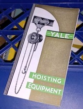 Vtg 1950's YALE & TOWNE Advertising Catalog Hoisting Equipment MACHINIST Hoist 