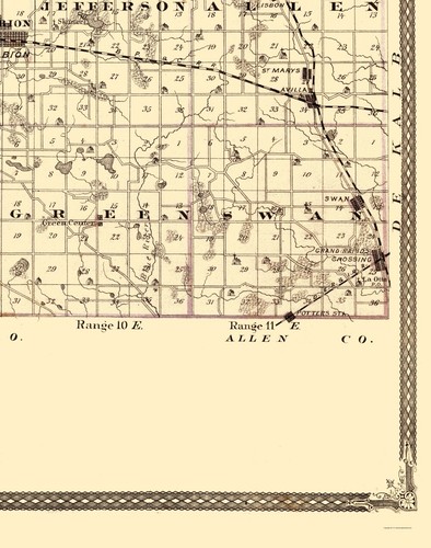 Mapa histórico del condado - Noble County Indiana - Baskin 1876 - 23 x 29,21 - Imagen 3 de 20
