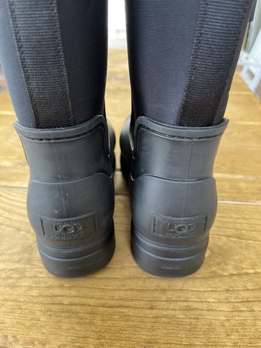 UGG Droplet Mid wasserdichte Damen-Slipper Regenstiefel – Größe 6 – schwarz - Bild 5 von 8