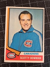 1974-75 TOPPS #261 SCOTTY BOWMAN MONTREAL CANADIENS ROOKIE HOCKEY CARD NM/MT