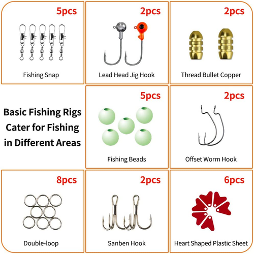 Fishing Lures Kit for Freshwater Bait Tackle Kit for Bass Trout Salmon Fishing A - Picture 6 of 12