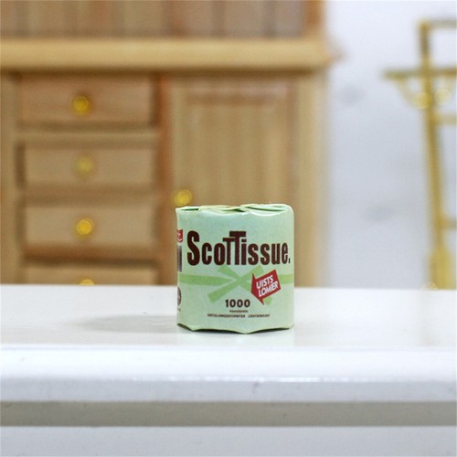 3PCS Dollhouse 1:12 Scale Miniature Facial Tissue Toilet Paper Decor Accessories - Picture 9 of 13