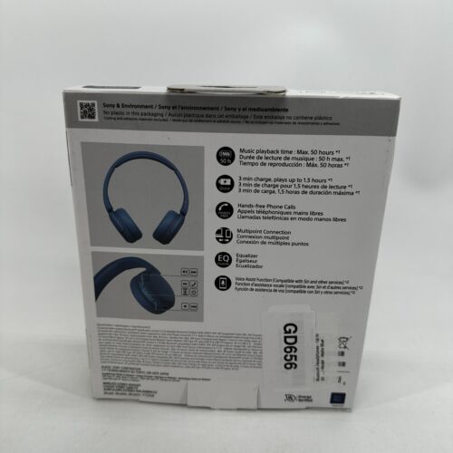 Sony WH-CH520 Wireless On The Ear Kopfhörer Blau 360 Reality Audio - Bild 3 von 7