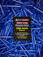 Golf Tees Personalised 83mm Dark Blue Wooden Tees - 200 Pack - Extra Long Golf Tees Personalised 83mm Dark Blue Wooden Tees - 200 Pack - Extra Long