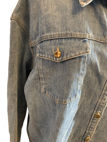 NWT Women's XL Tuckernuck Denim jean top/jacket ~HEAVY~ gold buttons ~ Beautiful - Picture 6 of 8