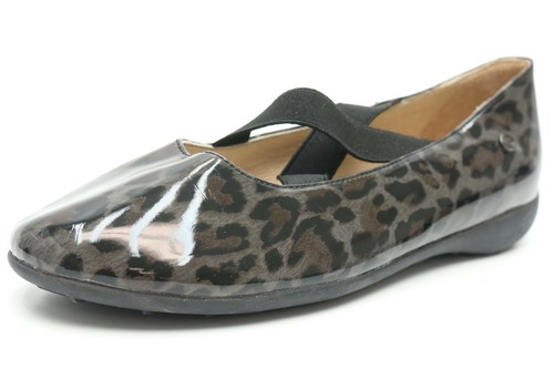 Kids NATURINO brown patent leather leopard print ballet flats shoes sz EU 33 $70 - Picture 2 of 7