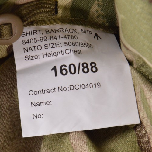 NUEVA Camisa MTP Ejército Británico Camuflada Militar Cuartel 160/88 Pequeña Corta Ligera - Imagen 8 de 9