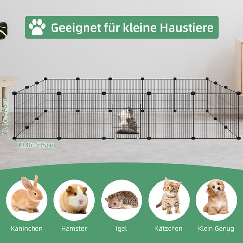 Foldable 15 Panels Small Pet Playpen Exercise Puppy Kitten Rabbit Ferret Bunny - Picture 8 of 16