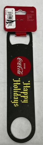 Coca-Cola Christmas Santa Bottle Opener Happy Holidays Coke Cola 2 Sided Metal - Picture 3 of 9