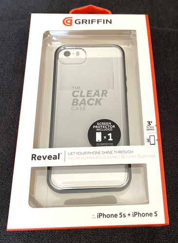 Funda Griffin Reveal para iPhone 5S/5 iPhone SE ultrafina rígida negra/transparente - Imagen 5 de 6