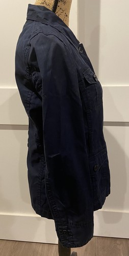 J. CREW Sz Small Women's Navy Classic Twill Chino Weathered & Broken In Jacket - Picture 4 of 10