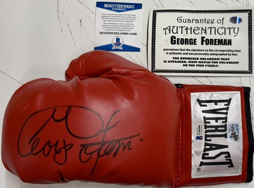 GEORGE FOREMAN & JOE FRAZIER Signed Boxing Gloves Everlast PSA & Beckett COAs - Picture 3 of 3