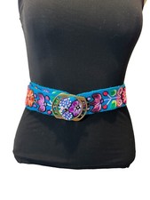 Wool embroidered bel Floral  colorful peruvian belt boho, belt ethnic New