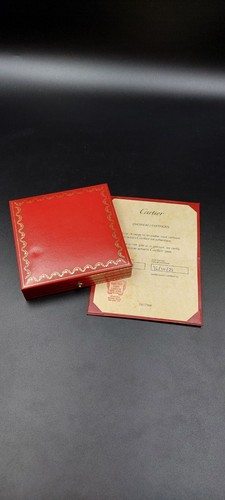 Vintage MUST De CARTIER 535 Paris Red Box Scatole in pelle di gioielli Jewelry - Bild 11 von 12