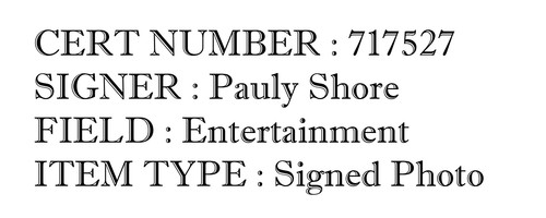 Foto original autografiada de Pauly Shore 8x10 LOA TTM - Imagen 3 de 3