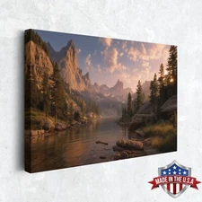 Dawn Over El Capitan Wall Art, Canvas Print for Home Decor, Wall Decor Poster