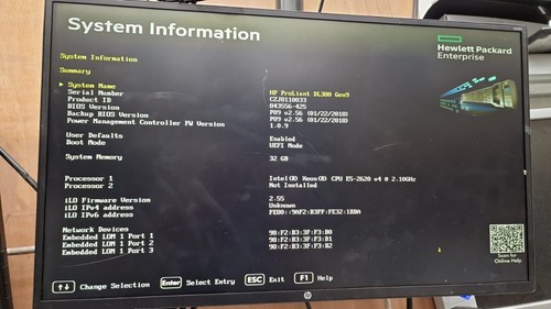Serveur HP Proliant DL380 GEN 9 @2,10 GHz E5-2620 V4 32 Go RAM PSU 500 W - Photo 3/5