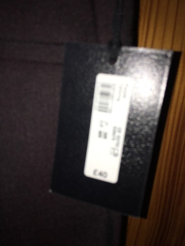 MENS RIVER ISLAND SMART DARK PURPLE TROUSERS SLIM FIT NEW TAGS - Picture 4 of 9