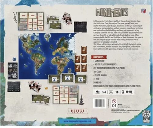 Monuments Deluxe Edition gioco da tavolo continua ad esplorare piramidi rischi mondo famiglia - Foto 2 di 3