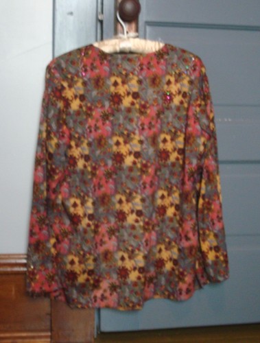 Blusa mujer vintage años 80 90 lentejuelas - Imagen 2 de 8