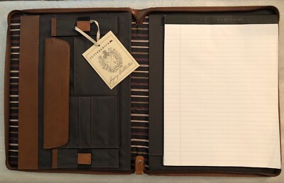 Cutter & Buck  Legacy SoCalGas Zippered Business Leather Padfolio Office Pad NEW