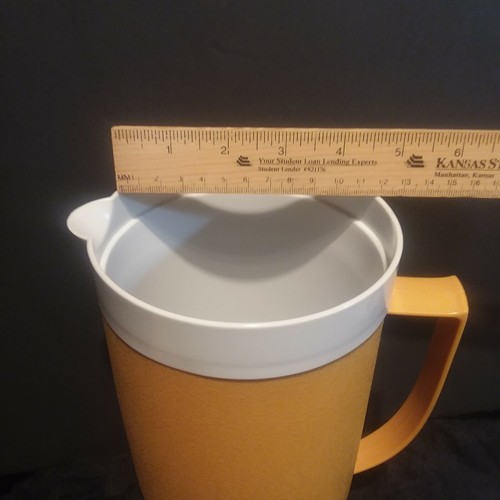 Sunfrost Thermo-o-Ware Vintage gelber Krug weiß innen & Blende & Messingknopf - Bild 9 von 12