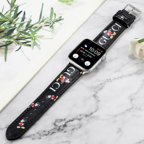 Luksusowy pasek do zegarka Apple Watch seria 1 2 3 4 5 6 7 8 9 10 SE ULTRA 1 2 G Mickey - Zdjęcie 8 z 13