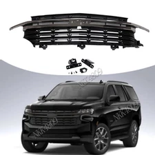 For 2021-2024 Chevy Tahoe / Suburban HC Style Front Mesh Grille (Gloss Black)