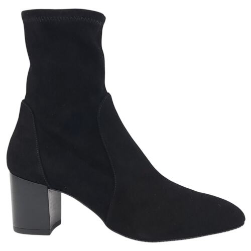 Botín Stuart Weitzman Mujer Tacón Bloque Yuliana 60 Talla US 10B Negro Gamuza - Imagen 2 de 7