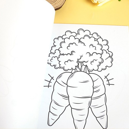 Food And Fruit Coloring Book Food And Snacks Coloring Book Cartoon Graffiti - Picture 8 of 9