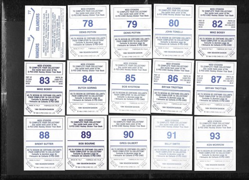 1984-85 OPC 84-85 O PEE CHEE NHL HOCKEY STICKER 1-146 SEE LIST - Picture 143 of 251