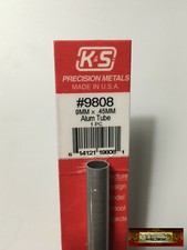 M01598 MOREZMORE 1 Aluminum Round Tube #9808 Metric 9mm x 300mm K&S Tubing