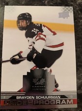 Brayden Schuurman   2022 team canada juniors pride of the program #99