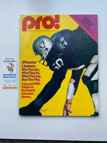 1977 TICKET STUB & PROGRAM - Steelers @ Broncos -Super Bowl Season Nov. 6, 1977 - Picture 2 of 11