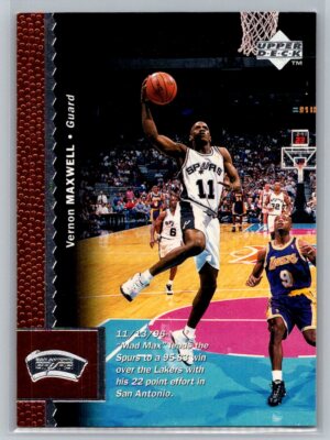 1996 Upper Deck #294 Vernon Maxwell San Antonio Spurs