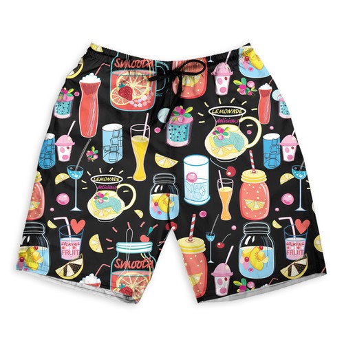 Bright Pattern Delicious Cocktails Short Beach Men Women And Hawaiian Shirt - Picture 3 of 8
